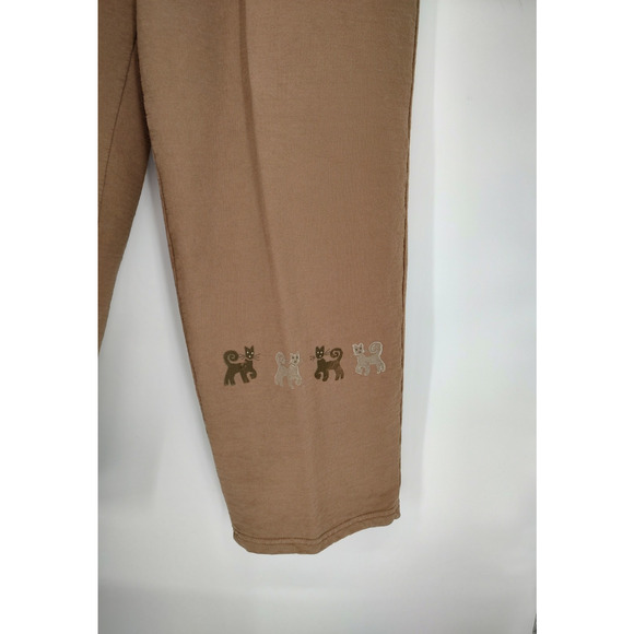 Viva City Woman's Pant Outfit Beige Vest + Pants Size XL Vintage Cat Picture USA - Picture 6 of 15